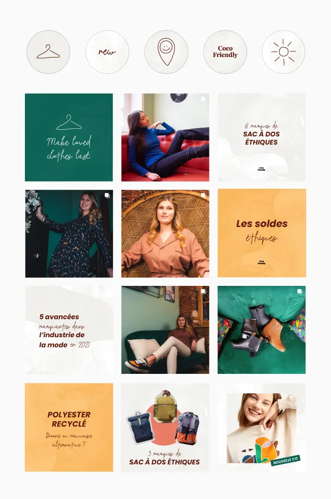 Pack-Templates-Instagram-Entreprise-Ethique-Lucie-Colin-Lille Pack de templates Instagram pour une marque de mode éthique