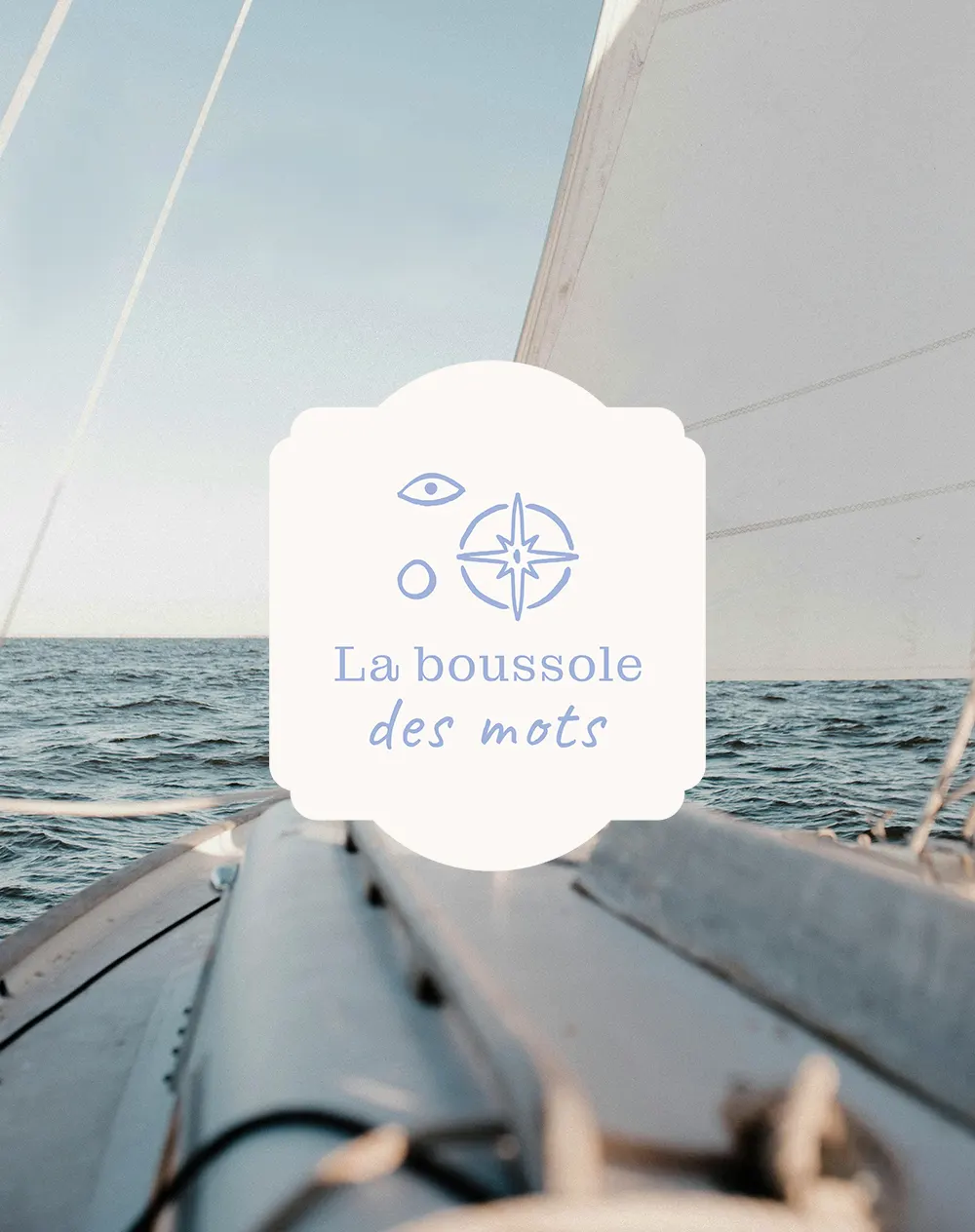 Identité visuelle pré-conçue pour une prestataire de services. Carte de visite avec marqué Natalia Favaro. Chaque lettre est de couleur différente et il y a un arc en ciel au dessus du nom.