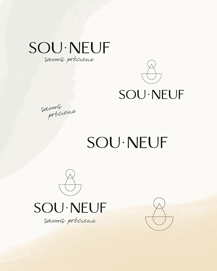 Identite-Visuelle-Sou-Neuf-Savonnerie-Lucie-Colin-2025-3 Logo rond les plantes de tomines sur un packaging